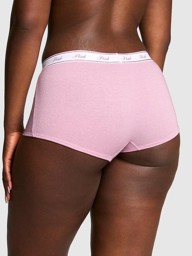 Logo Cotton Shimmer Boyshort Panty image number 1
