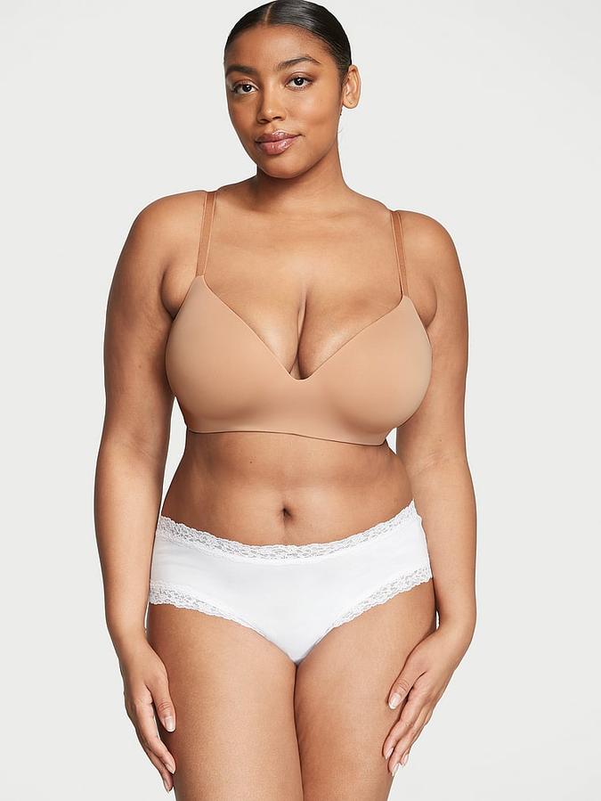 Lace-Waist Cotton Cheeky Panty image number 0