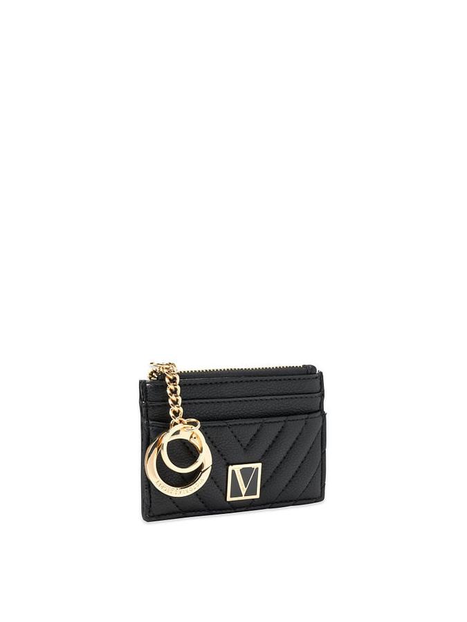 The Victoria Card Case Keychain Black image number 1