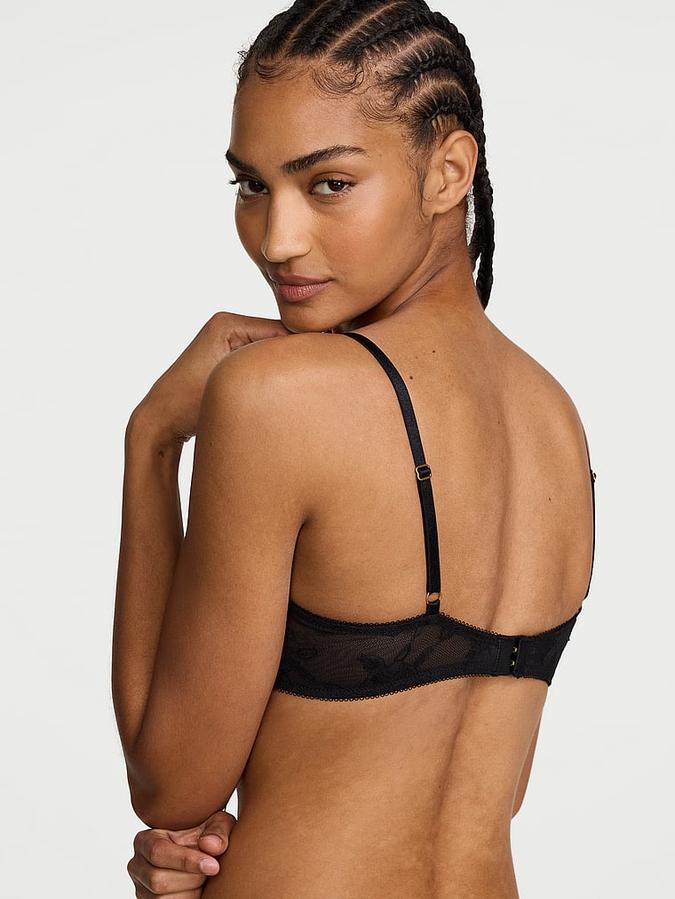 Rose Lace Lightly Lined Plunge Bra