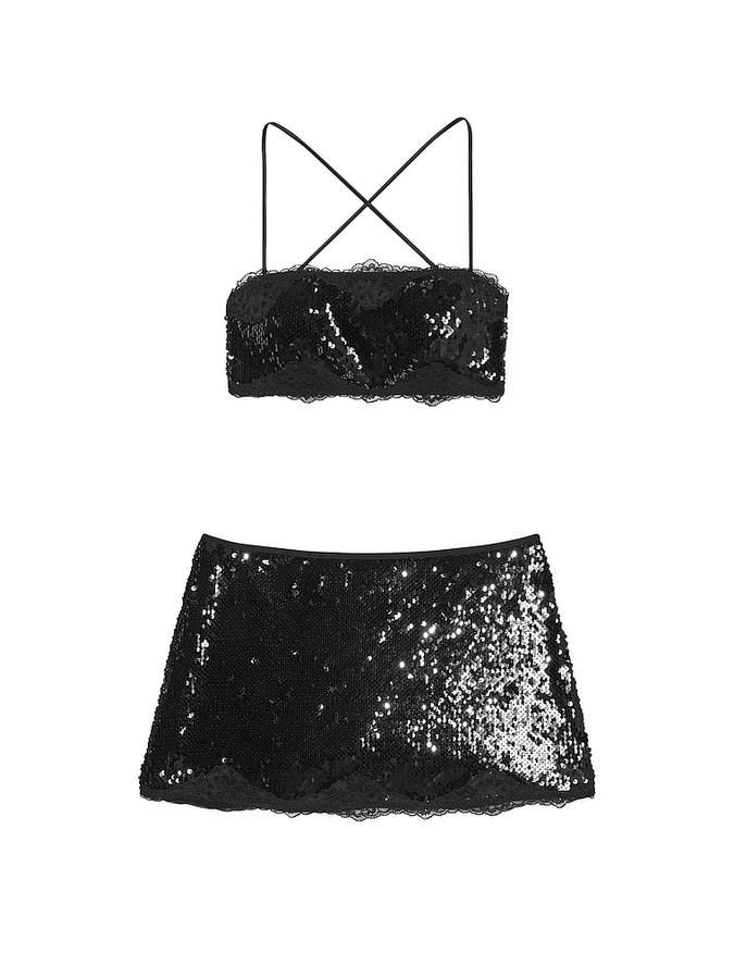 Sequin Bralette & Mini Skirt Set image number 2