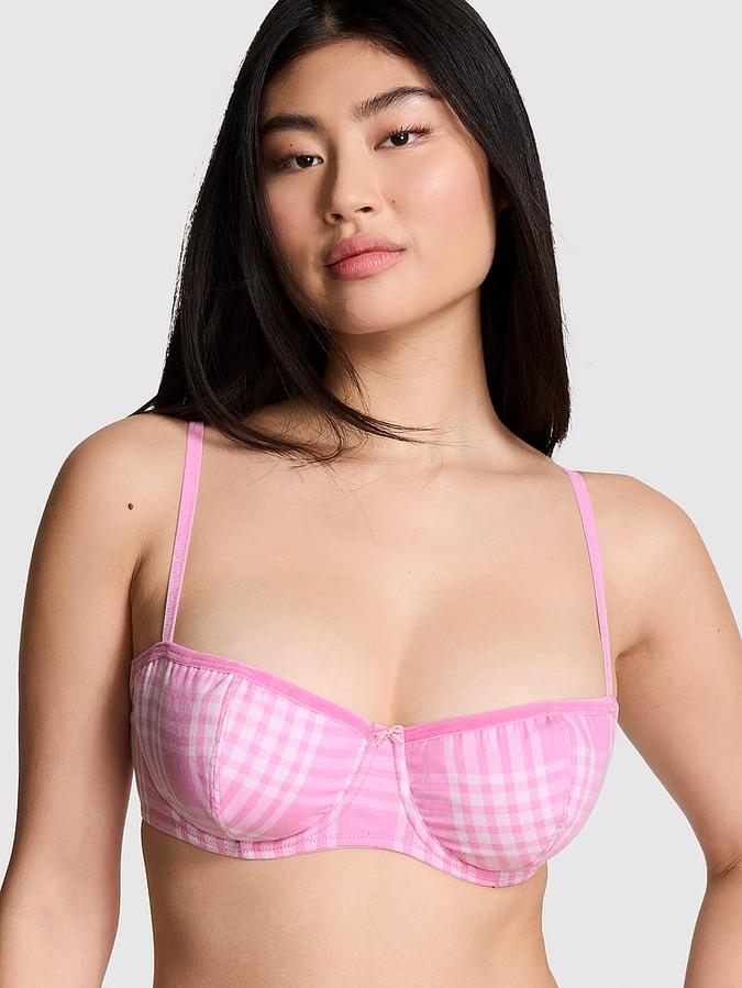 Festive Flannel Unlined Balconette Bra image number 0