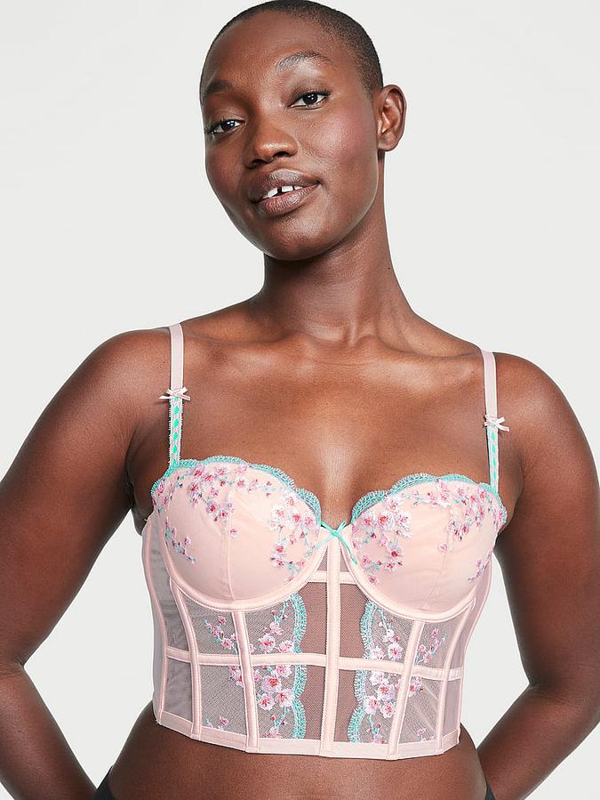 Cherry Blossom Embroidery Corset Top image number 0