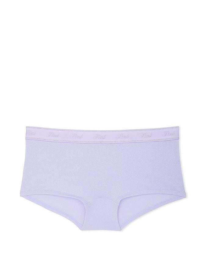 Logo Cotton Shimmer Boyshort Panty image number 0