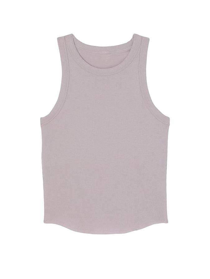 High-Neck Ribbed Tank