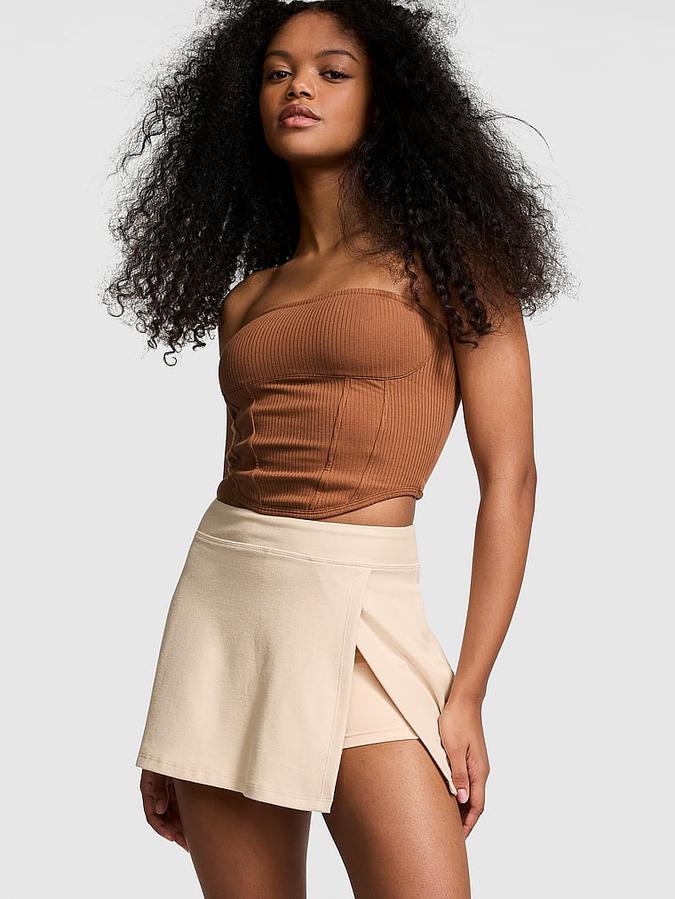 The Cinched Cotton Strapless Corset Top image number 3