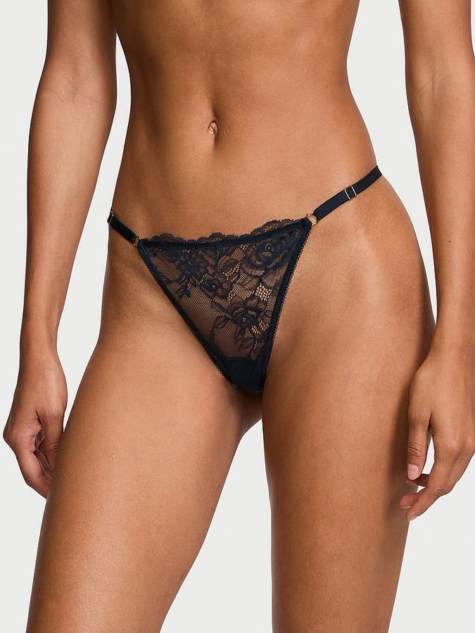 Rose Lace Adjustable V-String Panty image number 0