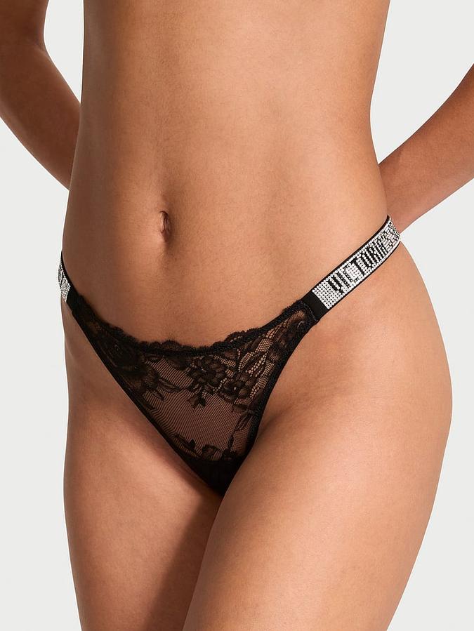 Shine Strap Rose Lace Panty