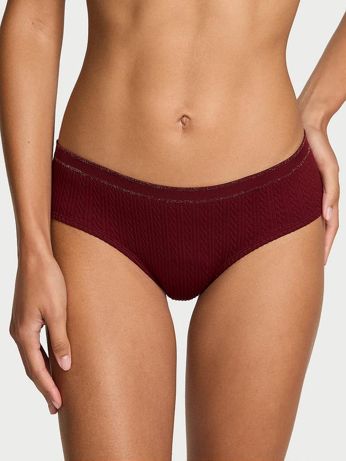 Seamless Cable-Knit Hiphugger Panty