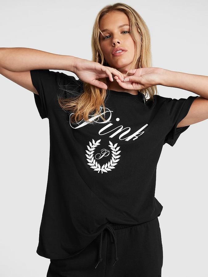 Oversized Short-Sleeve Campus T-Shirt