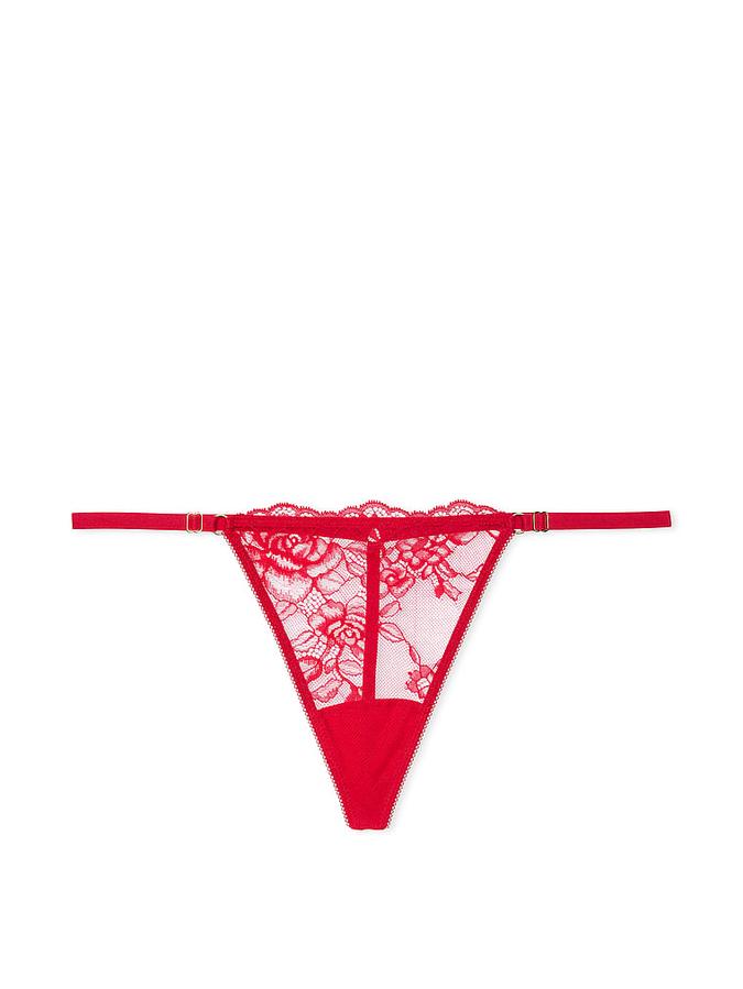 Rose Lace Adjustable V-String Panty image number 1