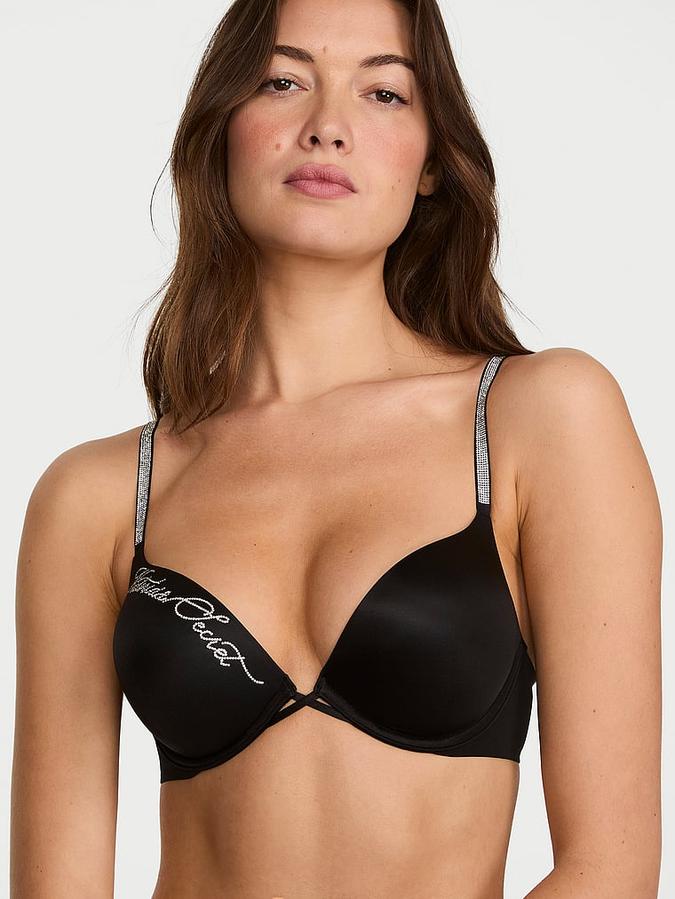 Bombshell Add-2-Cups Shine Script Push-Up Bra