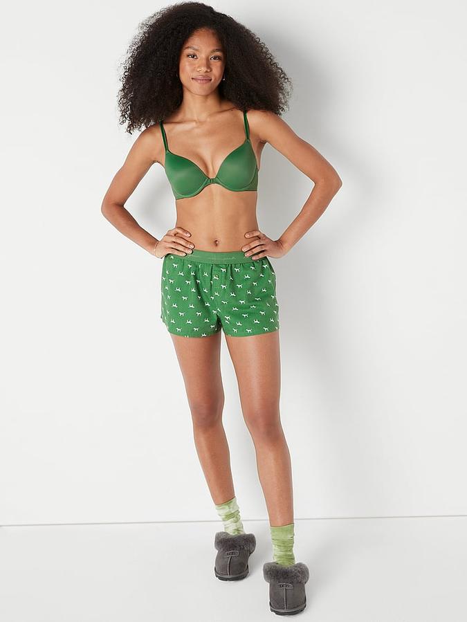 Flannel Boxy Pajama Shorts image number 3