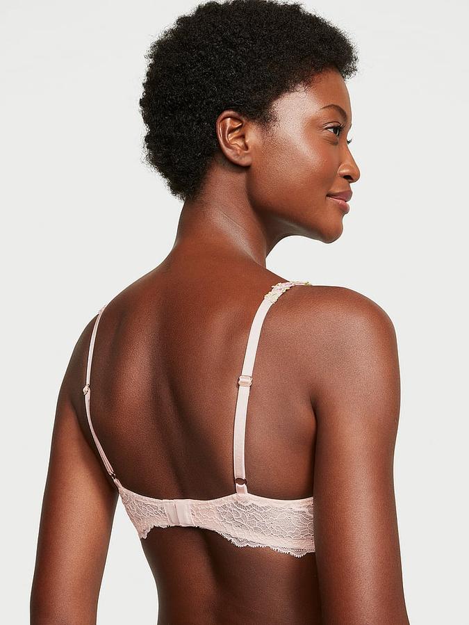 Rosebud Embroidery Smooth & Lace Push-Up Bra image number 1
