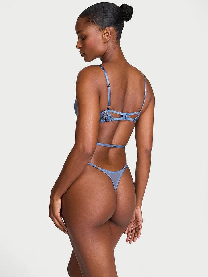 Denim Rose Lace Lightly Lined Strappy Teddy