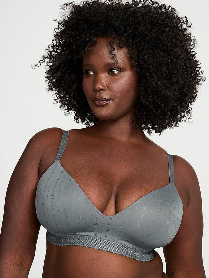 Pointelle Logo Lightly Lined Wireless Bra image number 0