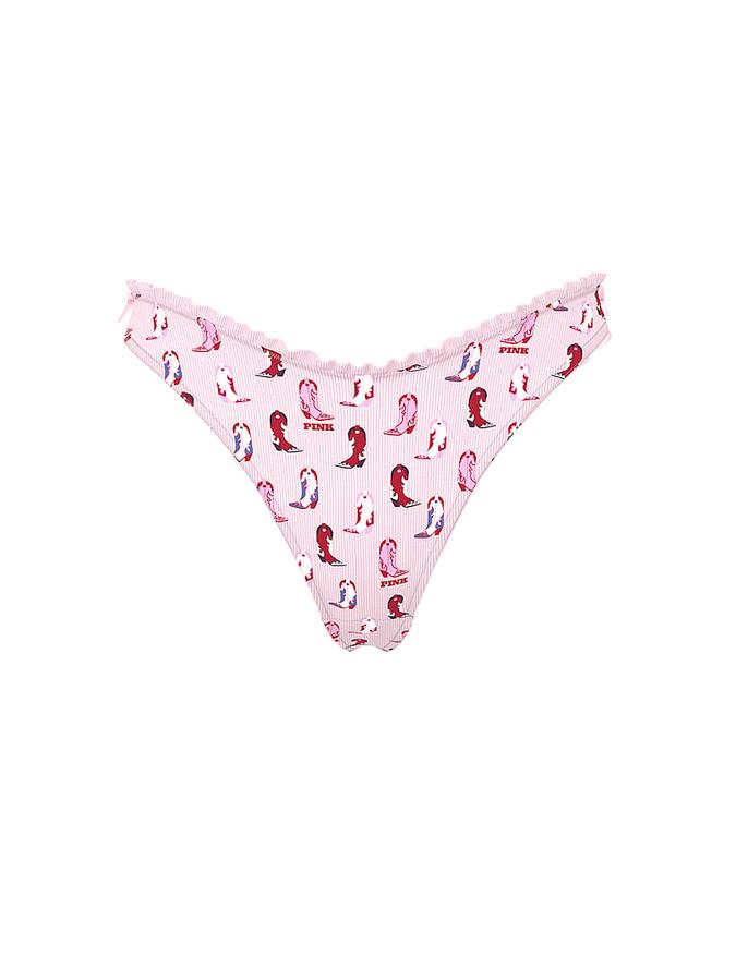 Cotton Side-Tie Thong Panty image number 1