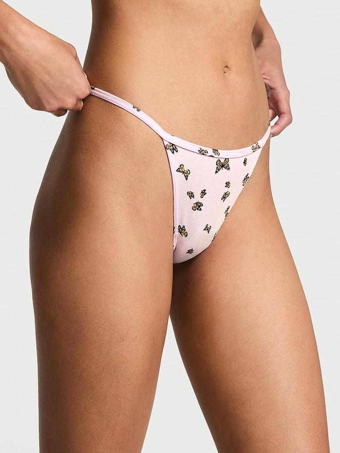 Stretch Cotton V-String Panty