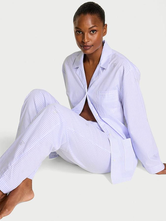 Heritage Cotton Shine Oversized Long Pajama Set