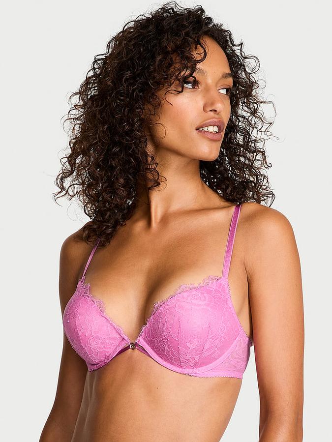 Bombshell Add-2-Cups Rose Lace Push-Up Bra image number 0
