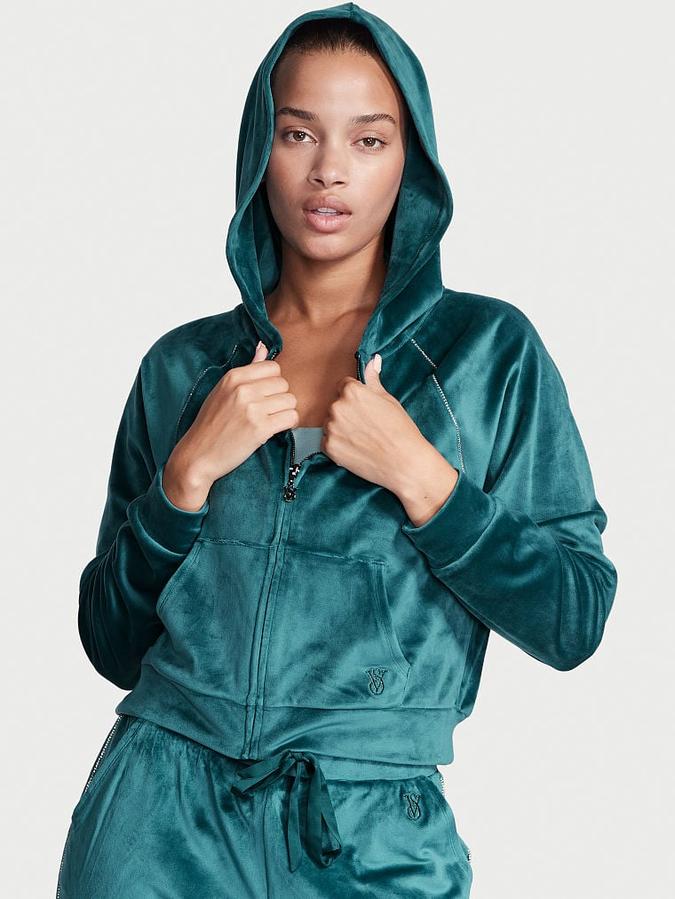 Velour Full-Zip Hoodie image number 0