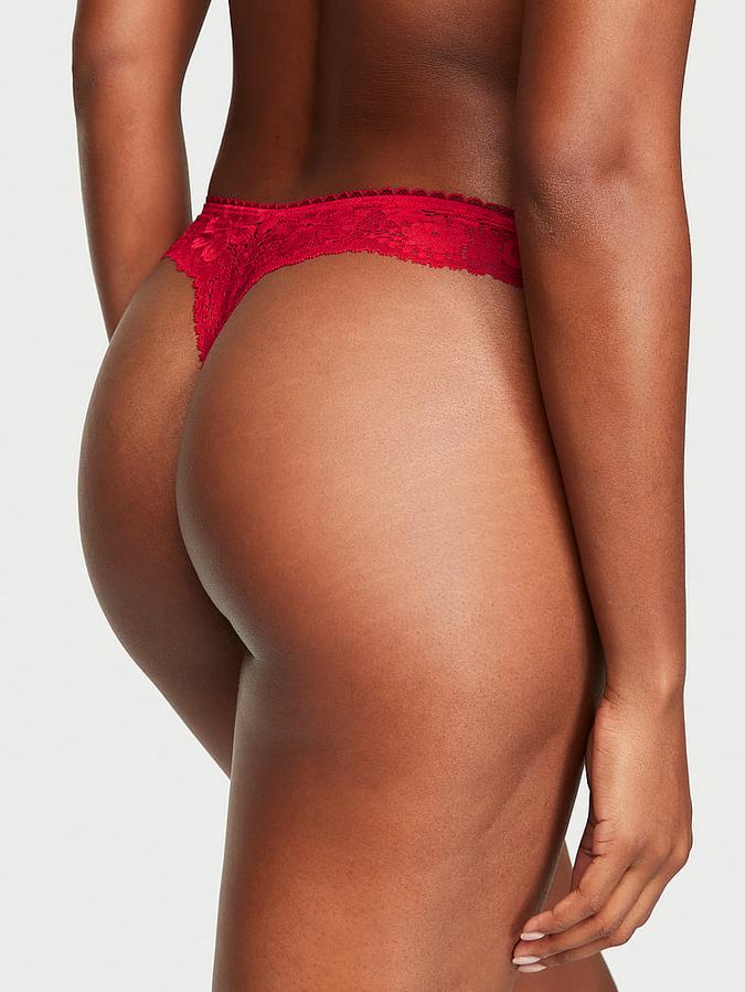 Smooth & Lace Thong Panty image number 1
