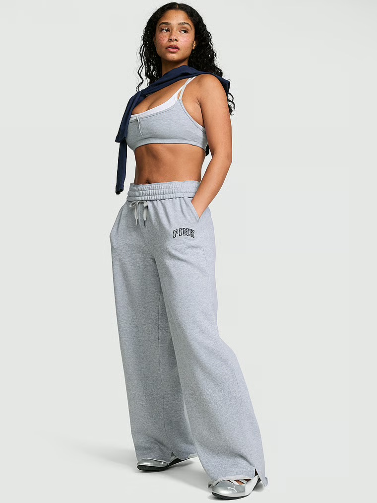 Campus Fleece? Wide-Leg Split-Hem Sweatpants