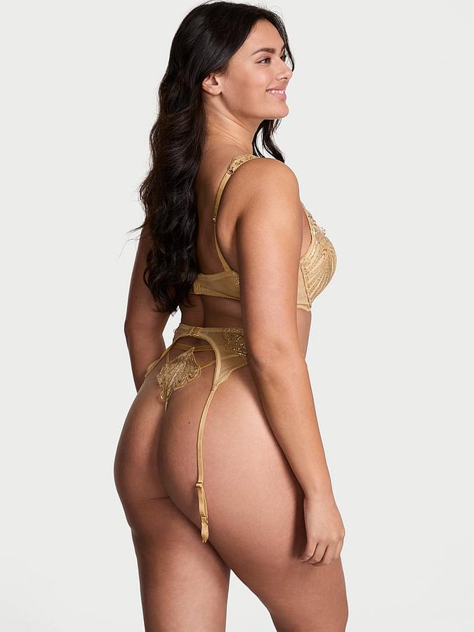 Showgirl Embroidery Garter Belt