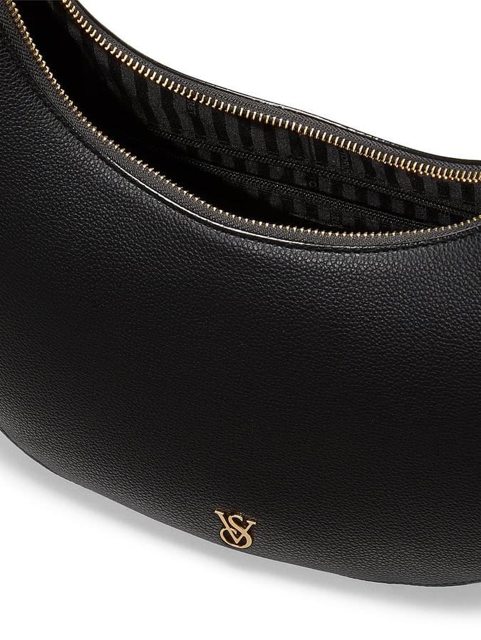 The Victoria Crescent Curve Shoulder Bag black image number 2