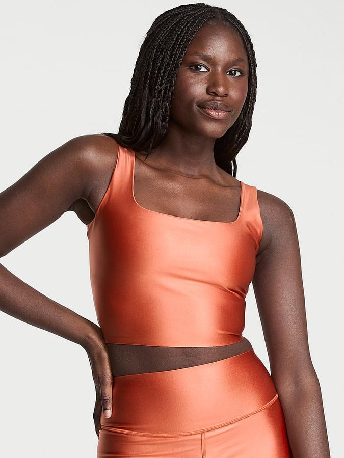 VSX GlossyTech™ Square-Neck Bra Top image number 0