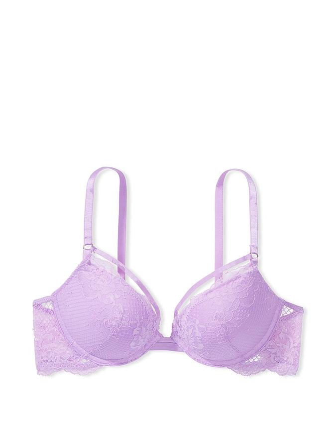 Strappy Fishnet Lace Push-Up Bra image number 2