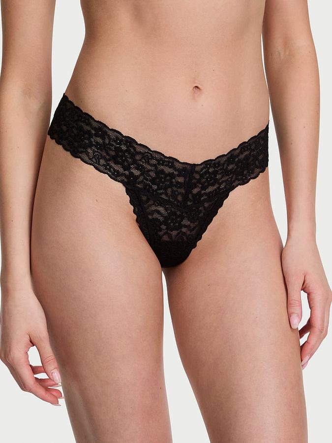 Blossom Lace Thong Panty image number 0