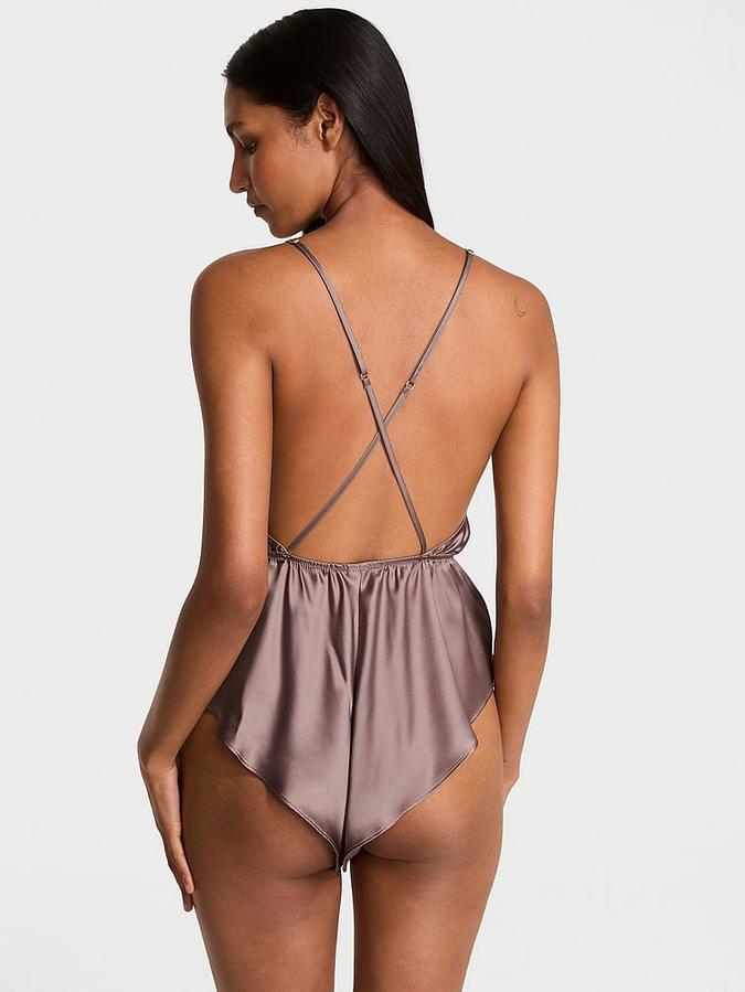 Satin Flutter Romper image number 1