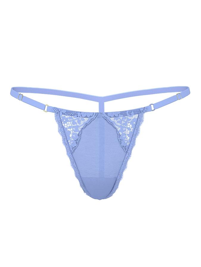 Lace-Trim Adjustable V-String Panty image number 2