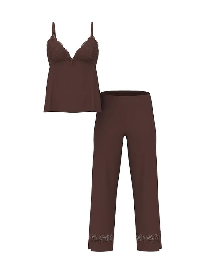 SoSoft&trade; Modal Lace-Trim Cami & Pants Set image number 2