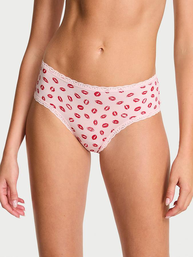 Cotton Lace-Waist Cheeky Panty image number 0