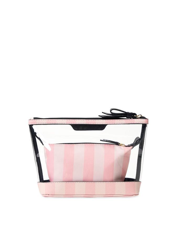 The Victoria AM/PM Beauty Bag Duo Iconic Stripe image number 3