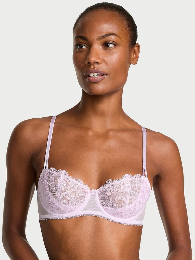 Wicked Vintage Blossom Embroidery Unlined Balconette Bra image number 0