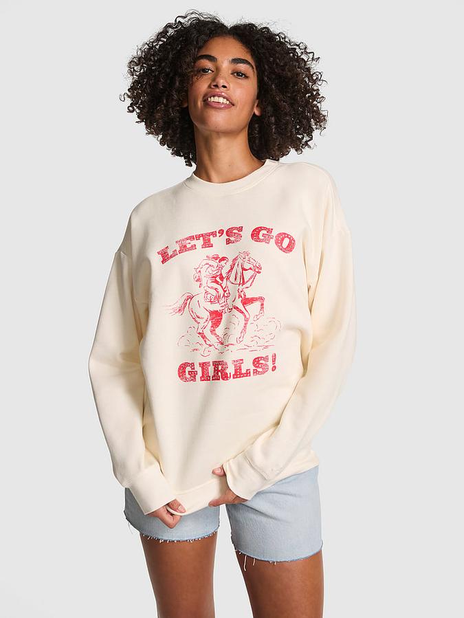 Ivy Fleece Oversized Crew Sweatshirt image number 0