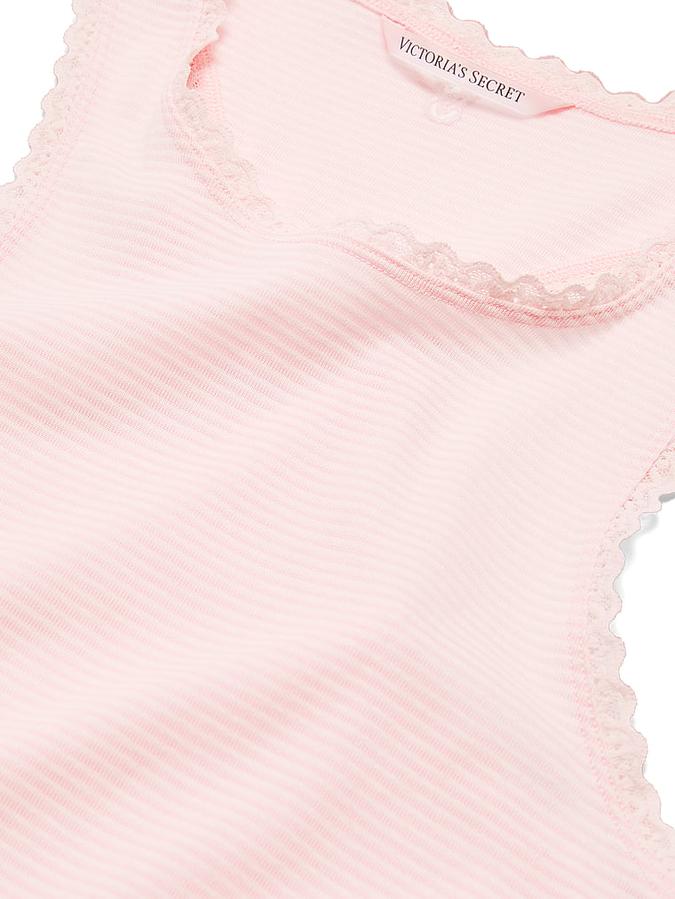 Cotton Shadow Stripe Tank & Pants Set image number 3