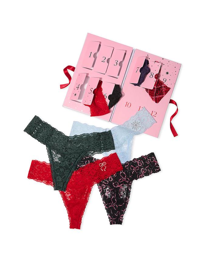 12-Pack Thong Panties Holiday Advent Calendar image number 2