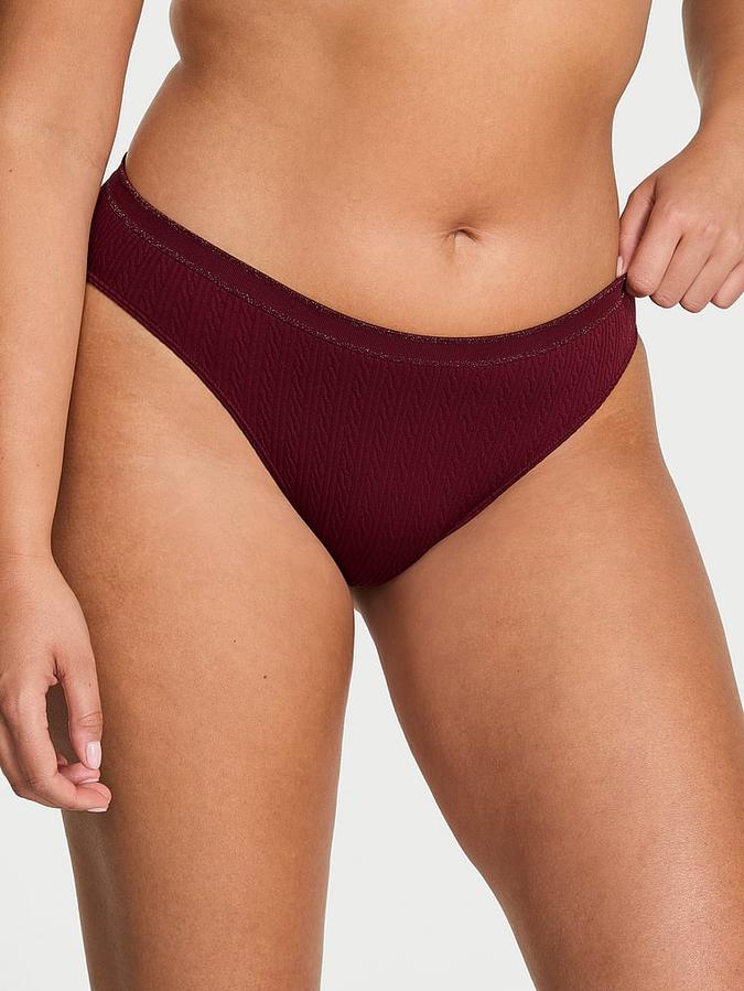 Seamless Cable-Knit Bikini Panty