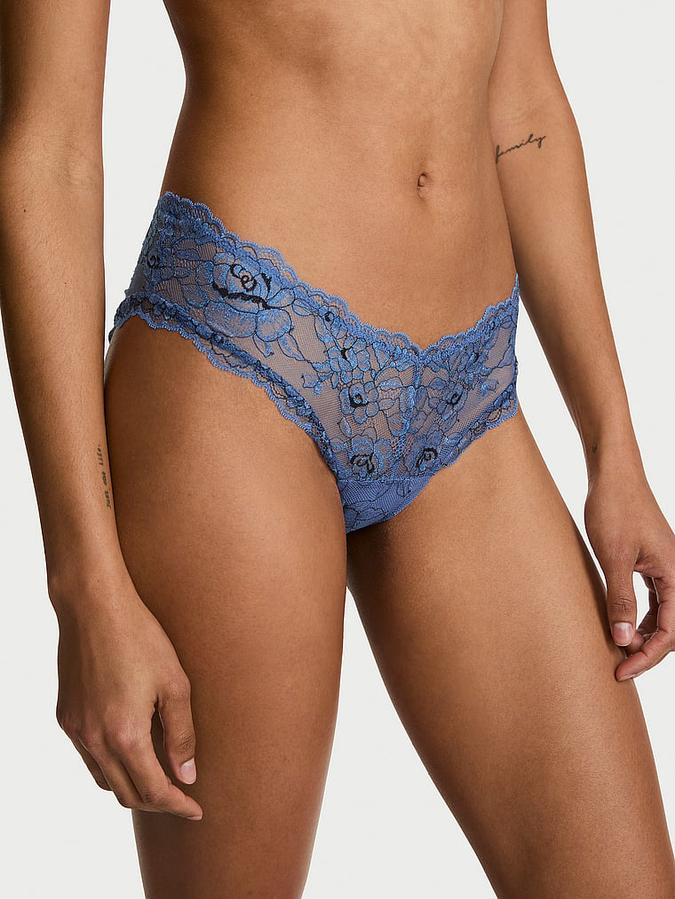 Denim Rose Lace High-Leg Cheeky Panty