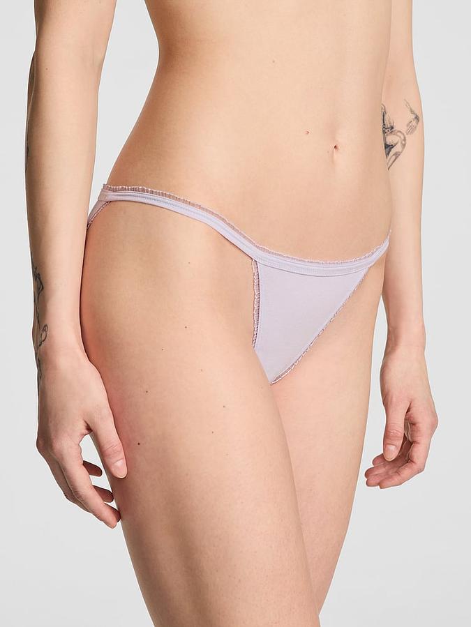 Cotton Daisy Patch String Bikini Panty