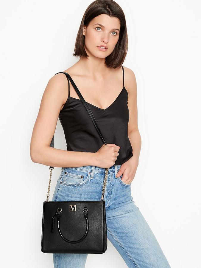 The Victoria Structured Satchel Black image number 2