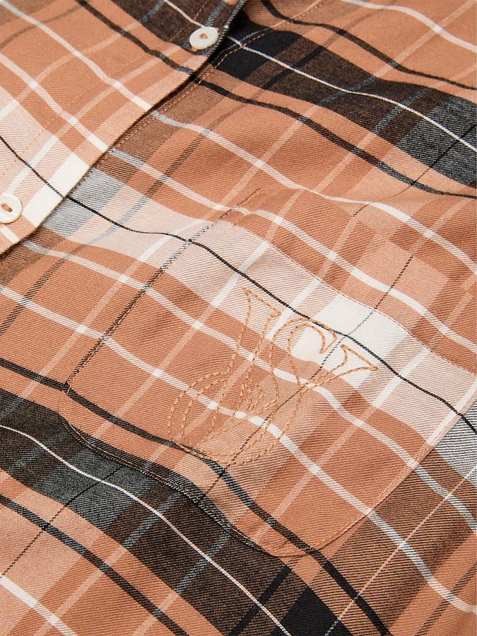 Modal-Cotton Button-Front Sleepshirt image number 3