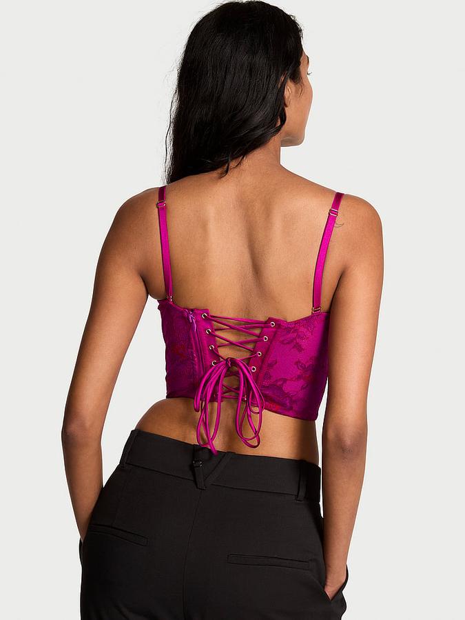 Rose Lace Strapless Corset Top
