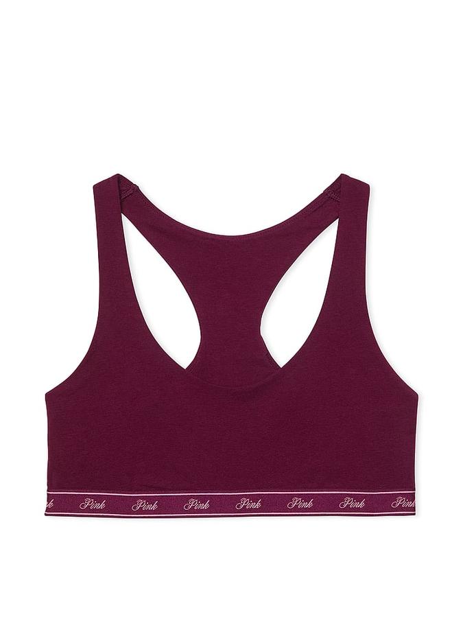 Cotton Logo Racerback Bralette image number 0