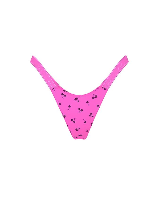 Logo Cotton High-Leg Micro Thong Panty image number 2