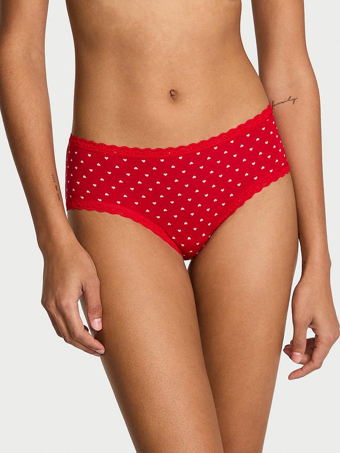 Cotton Lace-Waist Cheeky Panty